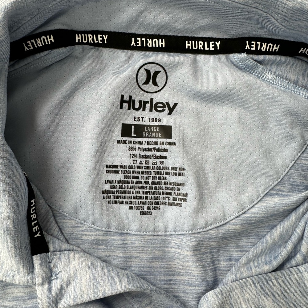 Hurley Men’s light blue polo - Picture 2 of 2